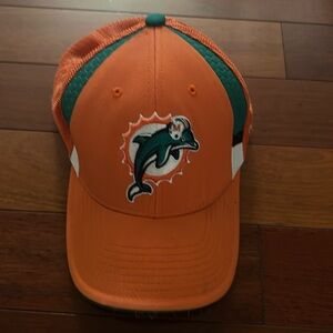 Miami Dolphins orange fitted hat. Size L/XL. Great condition.